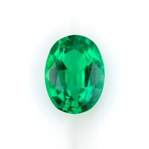 GIA CERTIFIED EMERALD 1.58ct OVAL SHAPE CUT NATURAL BRIGHT GREEN LOOSE GEMSTONE