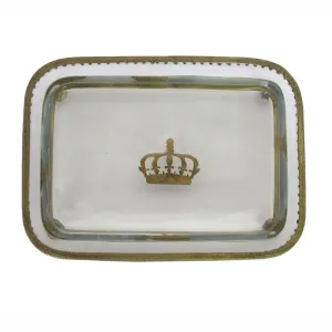 Glass Tray with Crown