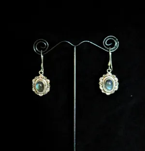 Gorgeous Labradorite Circular Earrings