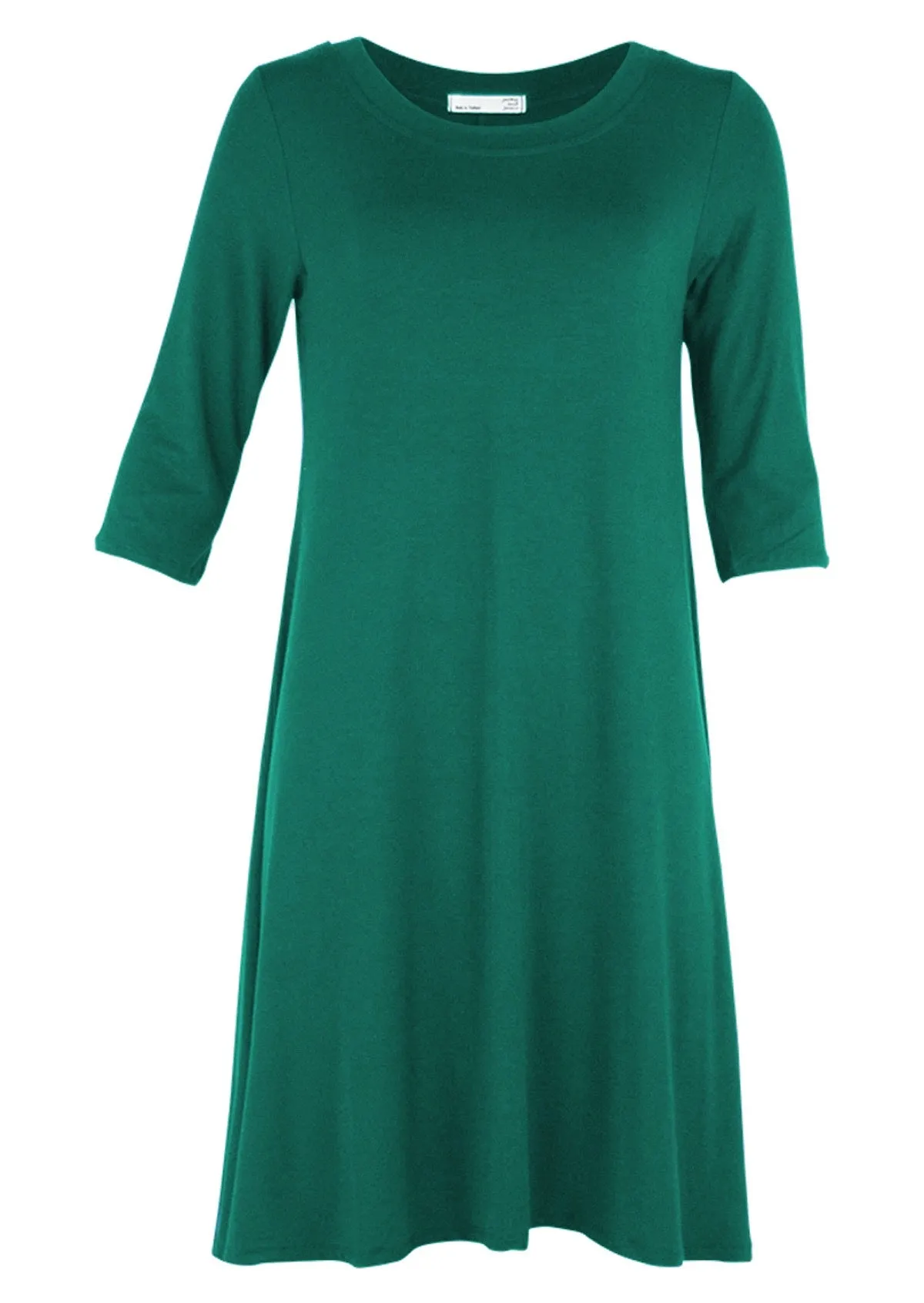 Half Sleeve Jersey Dress Jade Green