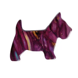 Heathergems Scottie Brooch