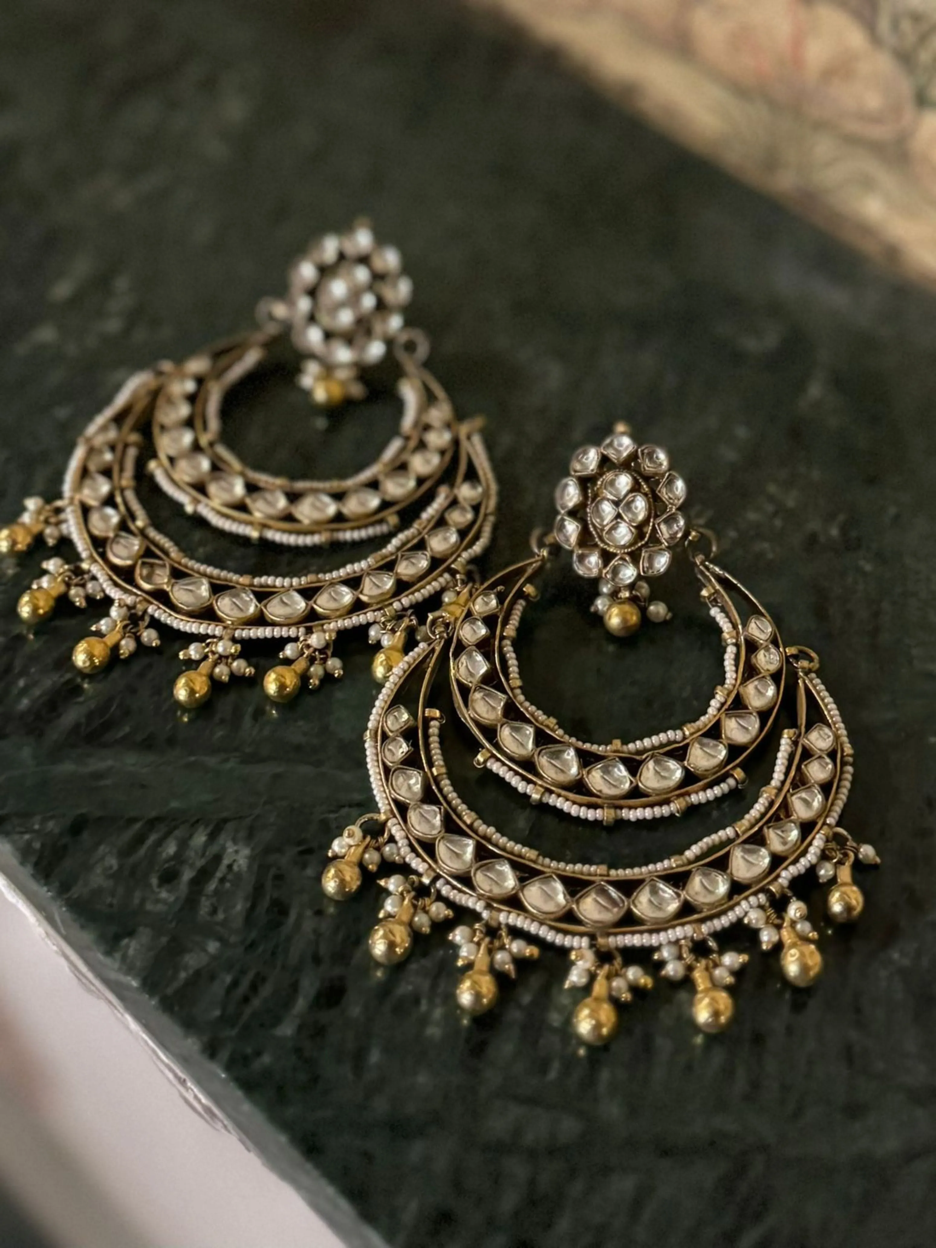 Indira - Chandbali Earrings