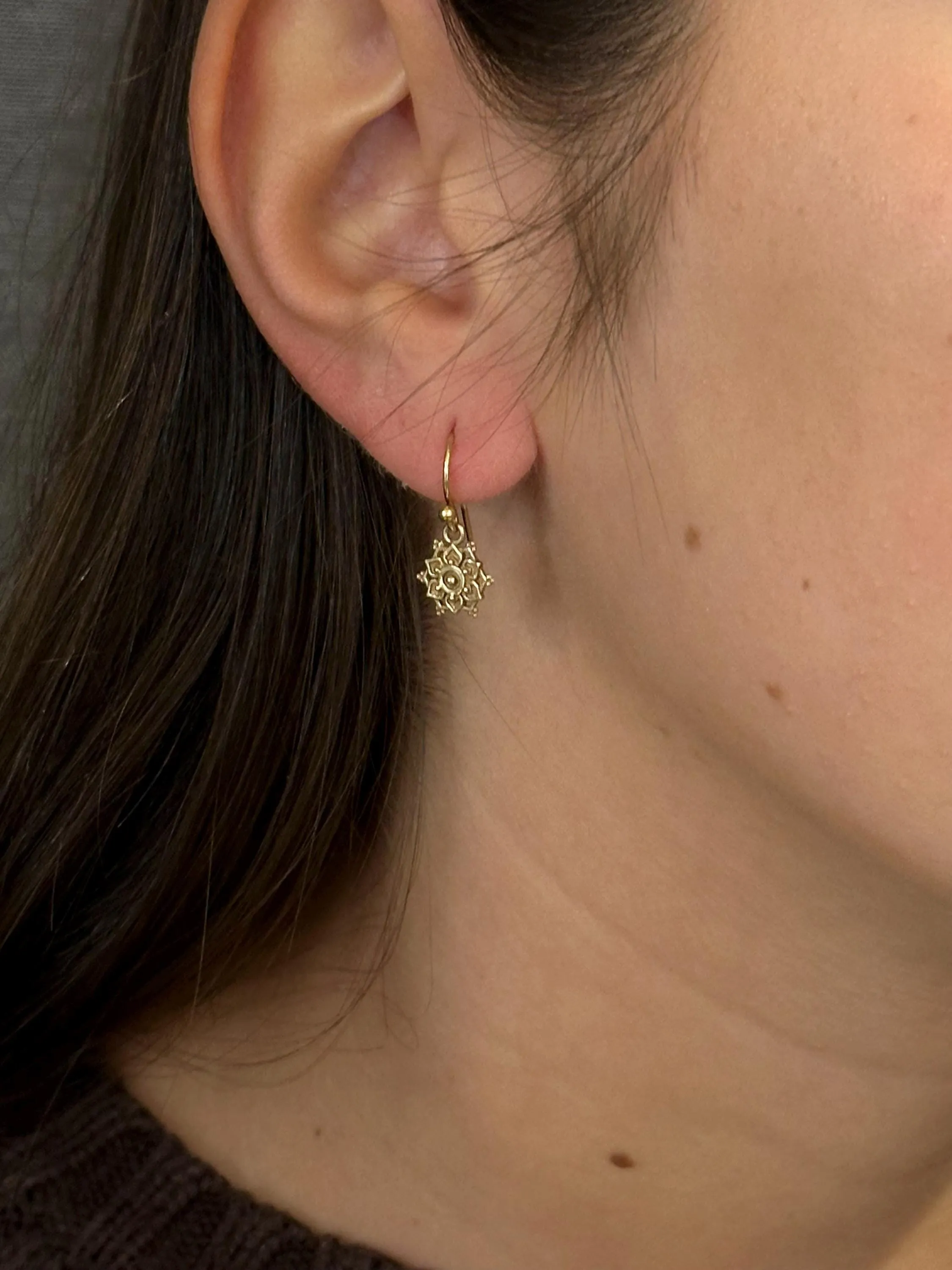 Intricate Mandalas Earrings - Gold