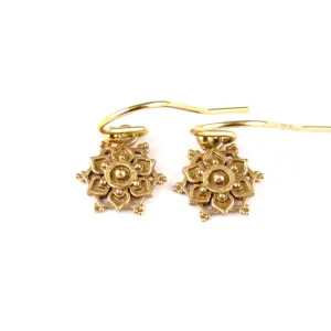 Intricate Mandalas Earrings - Gold