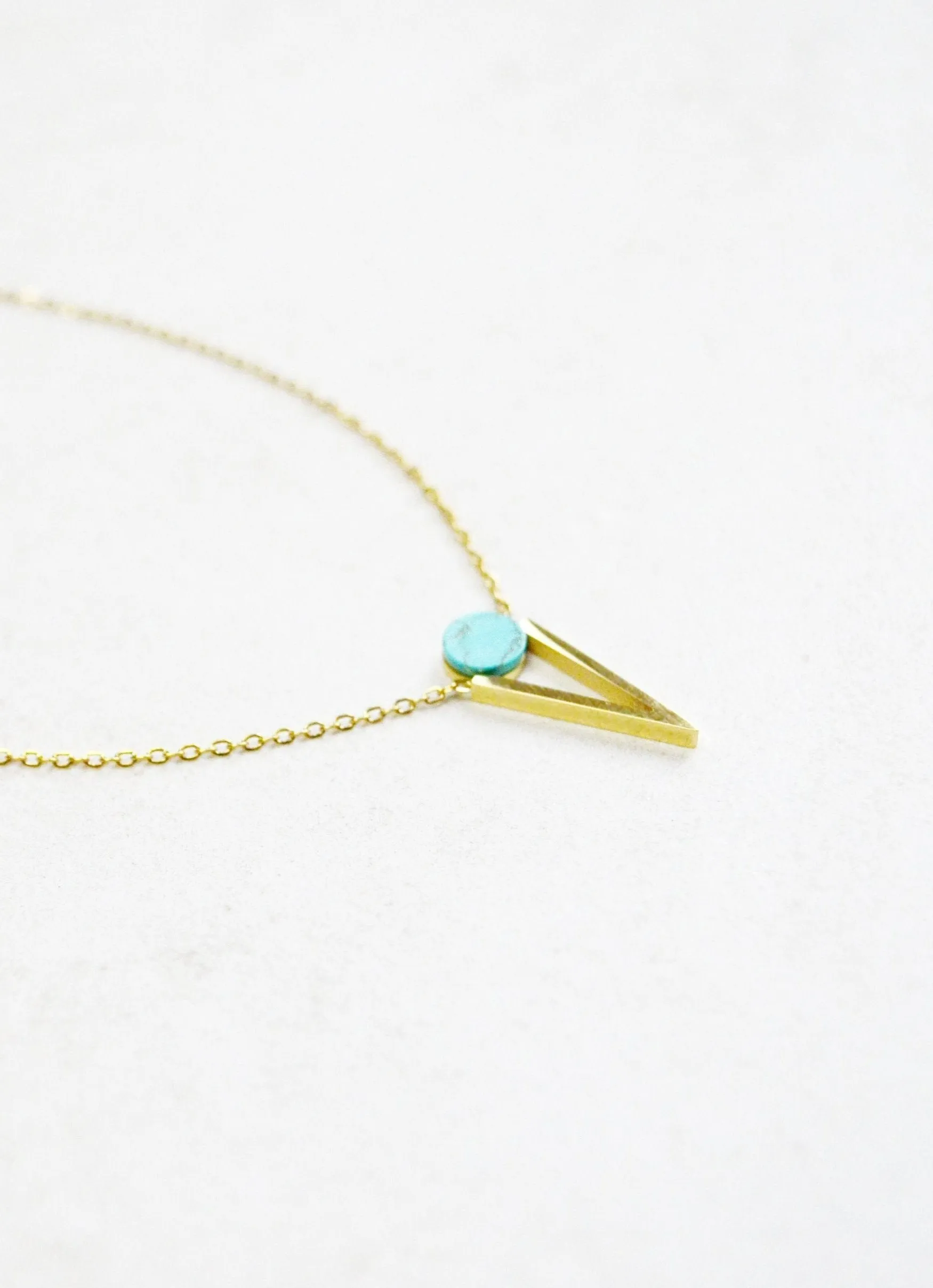 Jennifer Necklace Turquoise (14K Gold)