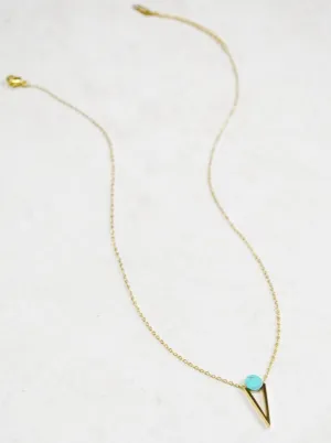 Jennifer Necklace Turquoise (14K Gold)