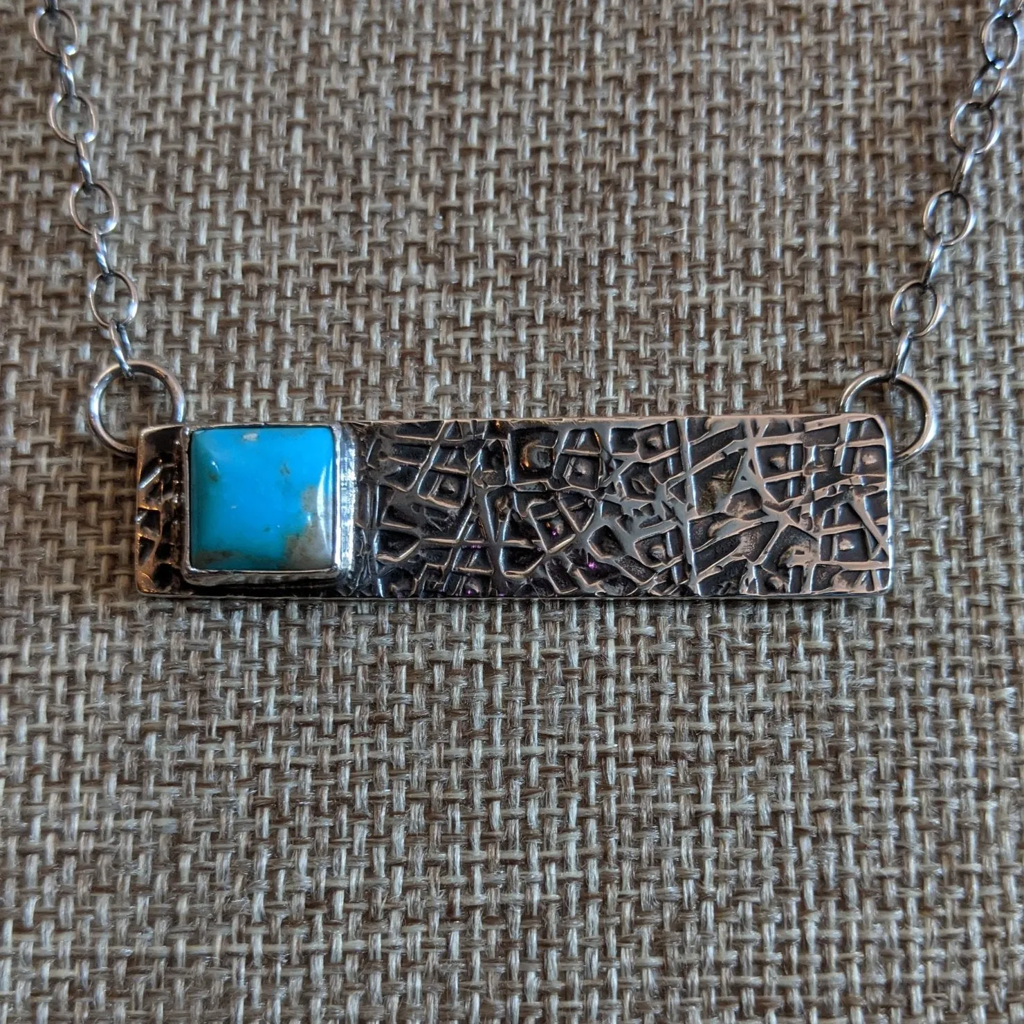 Kingman Turquoise Necklace by Everett & Mary Teller SWSG-NKL-0003