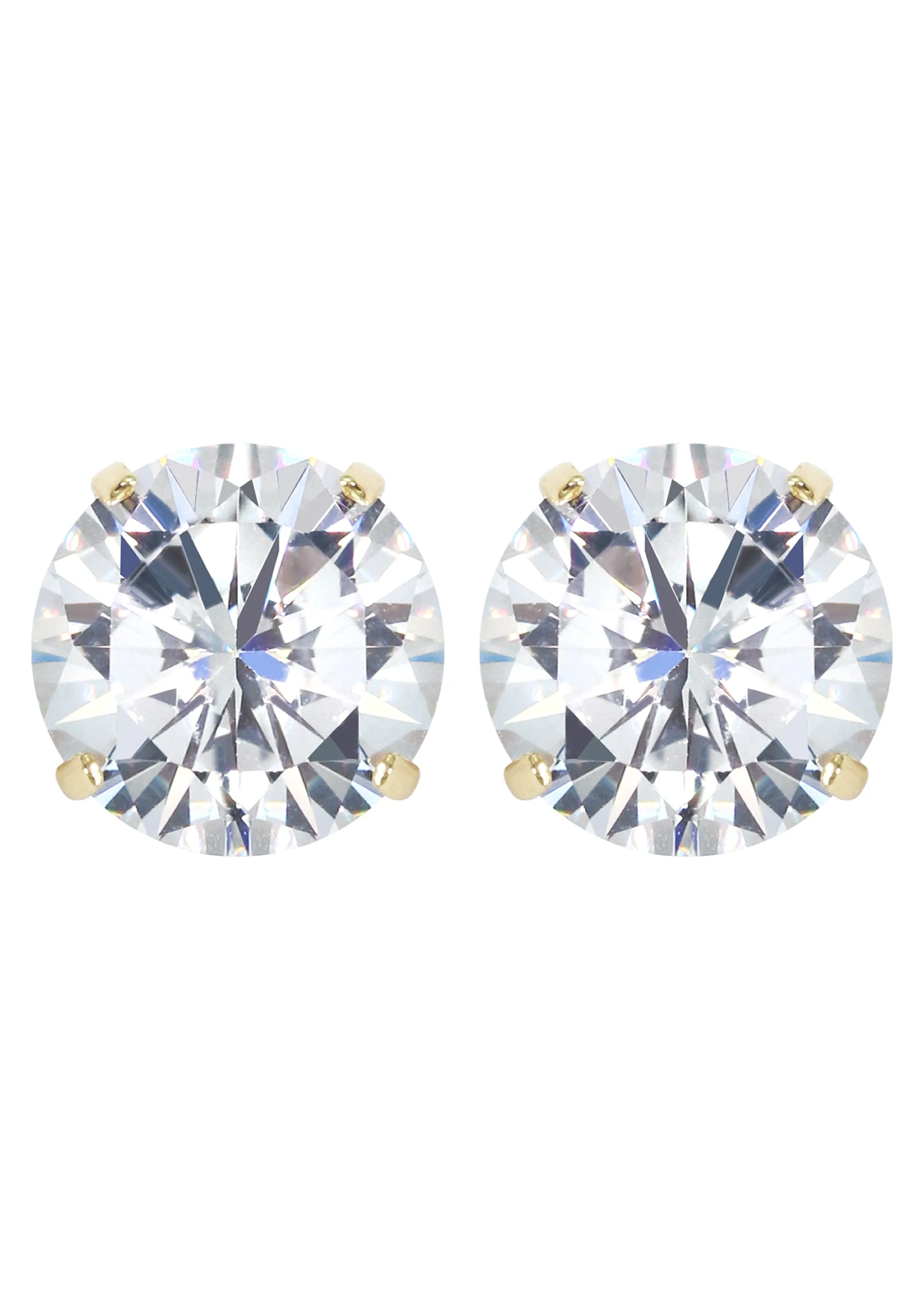 Lab Grown Diamond Stud Earrings - 14K Yellow Gold