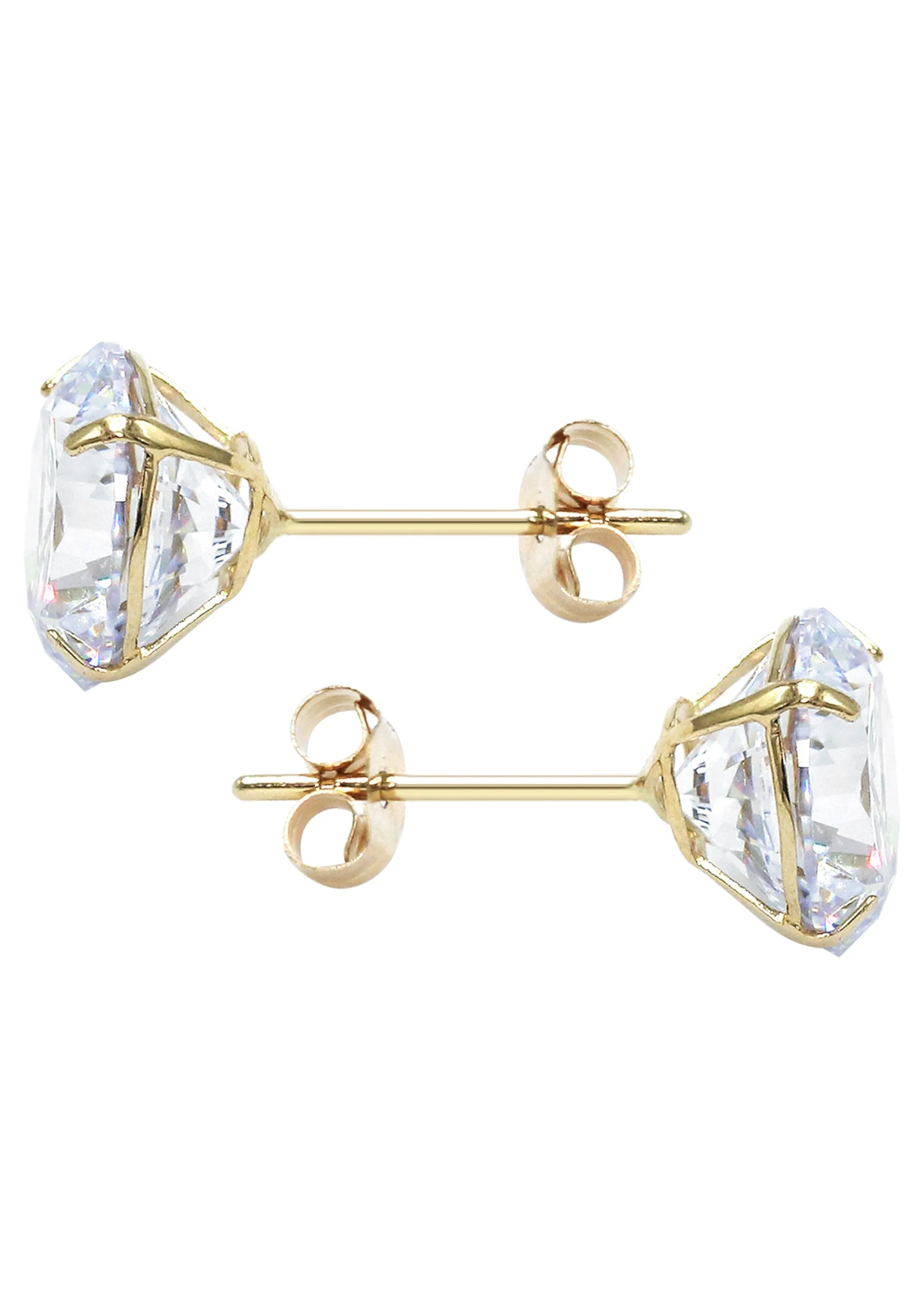 Lab Grown Diamond Stud Earrings - 14K Yellow Gold