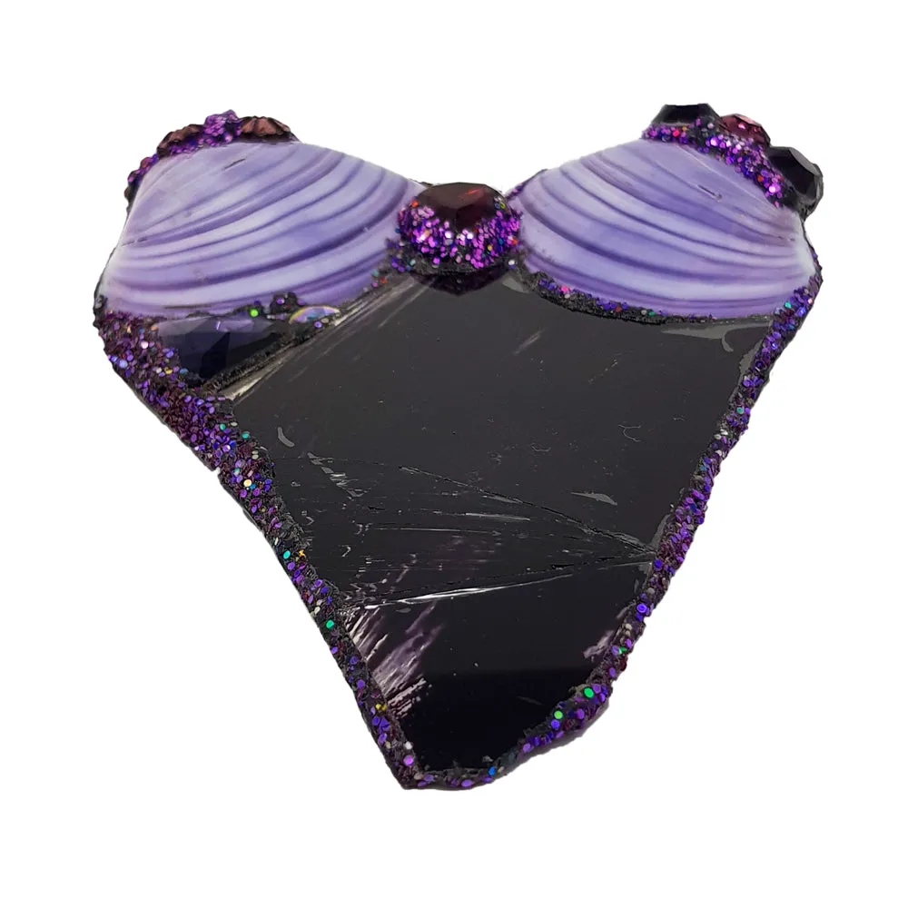 LARGE PURPLE HEART BROOCH - A PURPLE LOVE