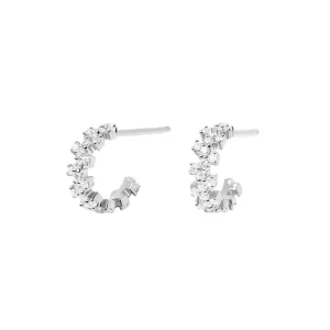 Little Crown Silver Earrings