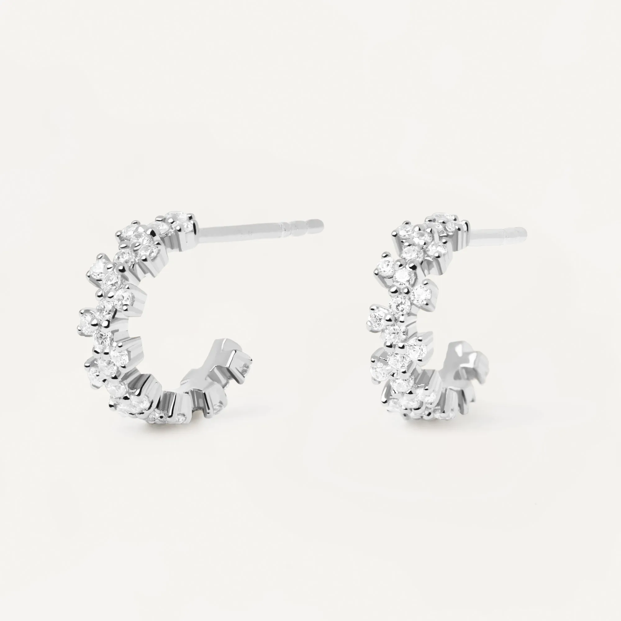 Little Crown Silver Earrings