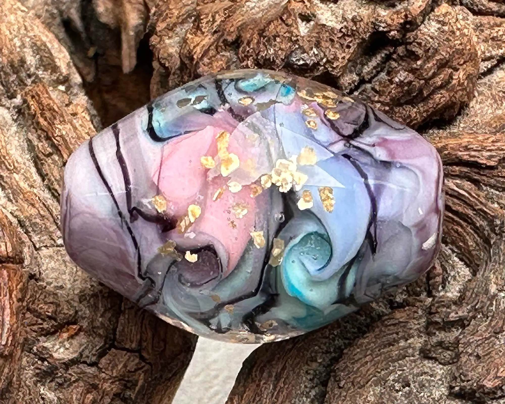 Magic Orchid Lampwork Focal Bead SRA