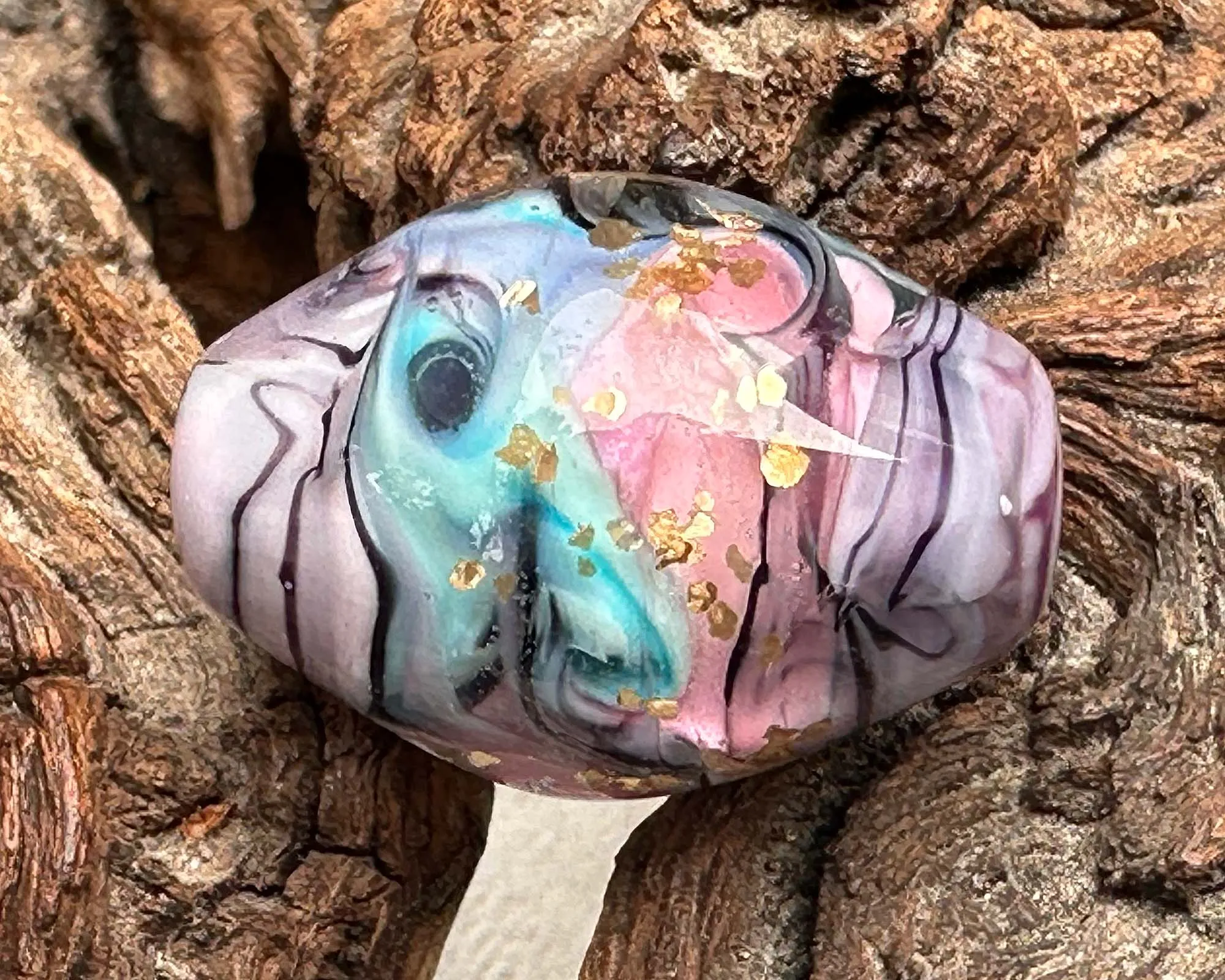 Magic Orchid Lampwork Focal Bead SRA