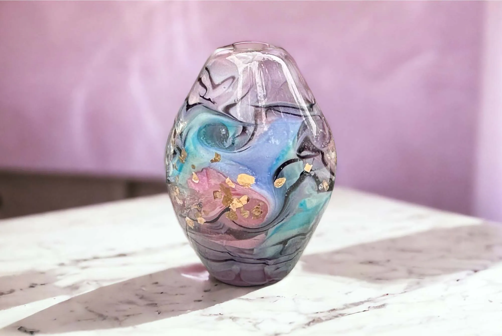 Magic Orchid Lampwork Focal Bead SRA