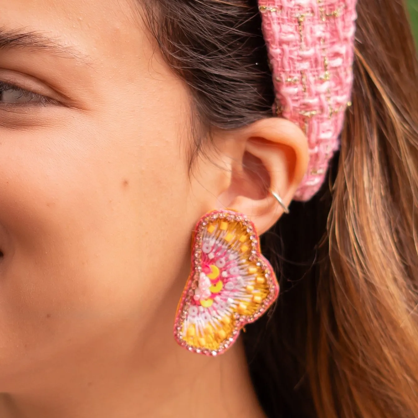 Marigold Beaded Earrings