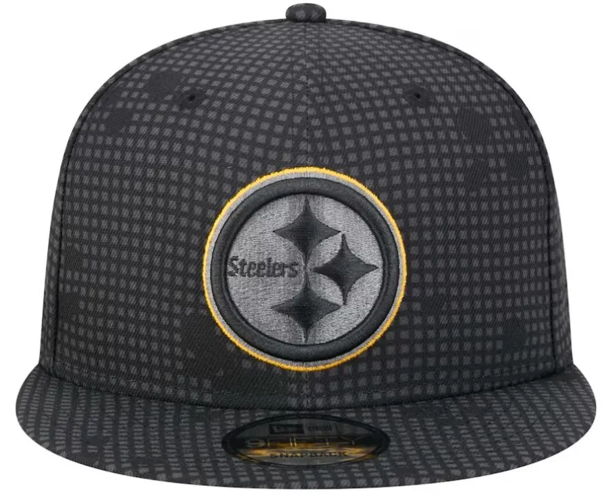 Men's Pittsburgh Steelers New Era Black Midnight Ink Pop Outline 9FIFTY Snapback Hat