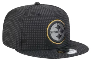 Men's Pittsburgh Steelers New Era Black Midnight Ink Pop Outline 9FIFTY Snapback Hat