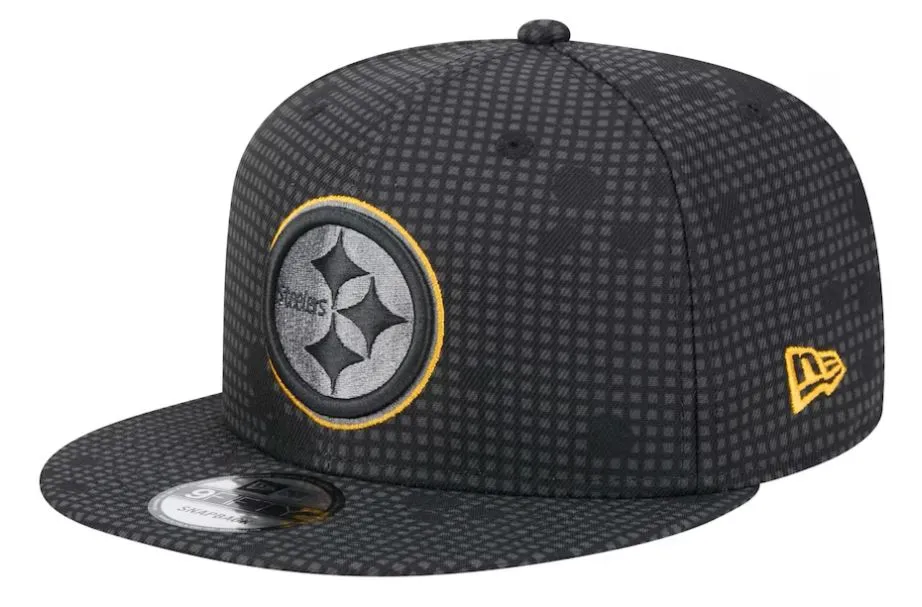 Men's Pittsburgh Steelers New Era Black Midnight Ink Pop Outline 9FIFTY Snapback Hat