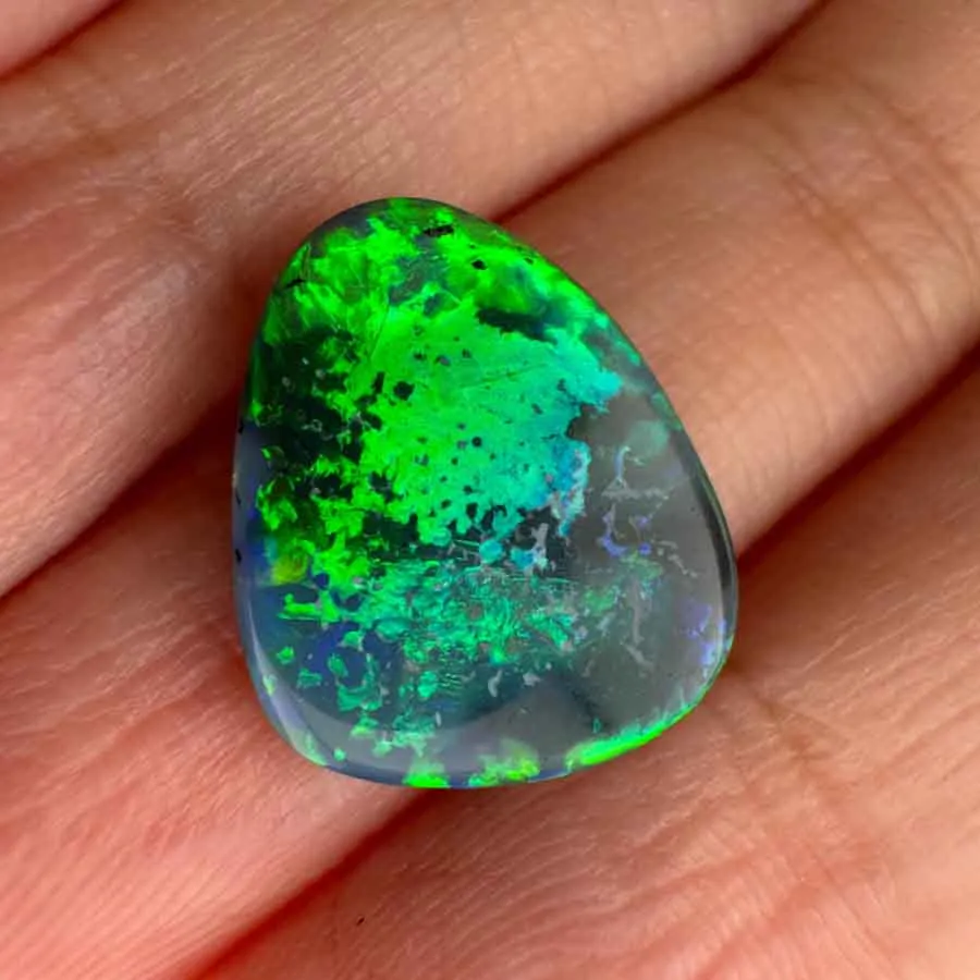 Natural Australian Black Opal Loose Gemstone 3.34ct