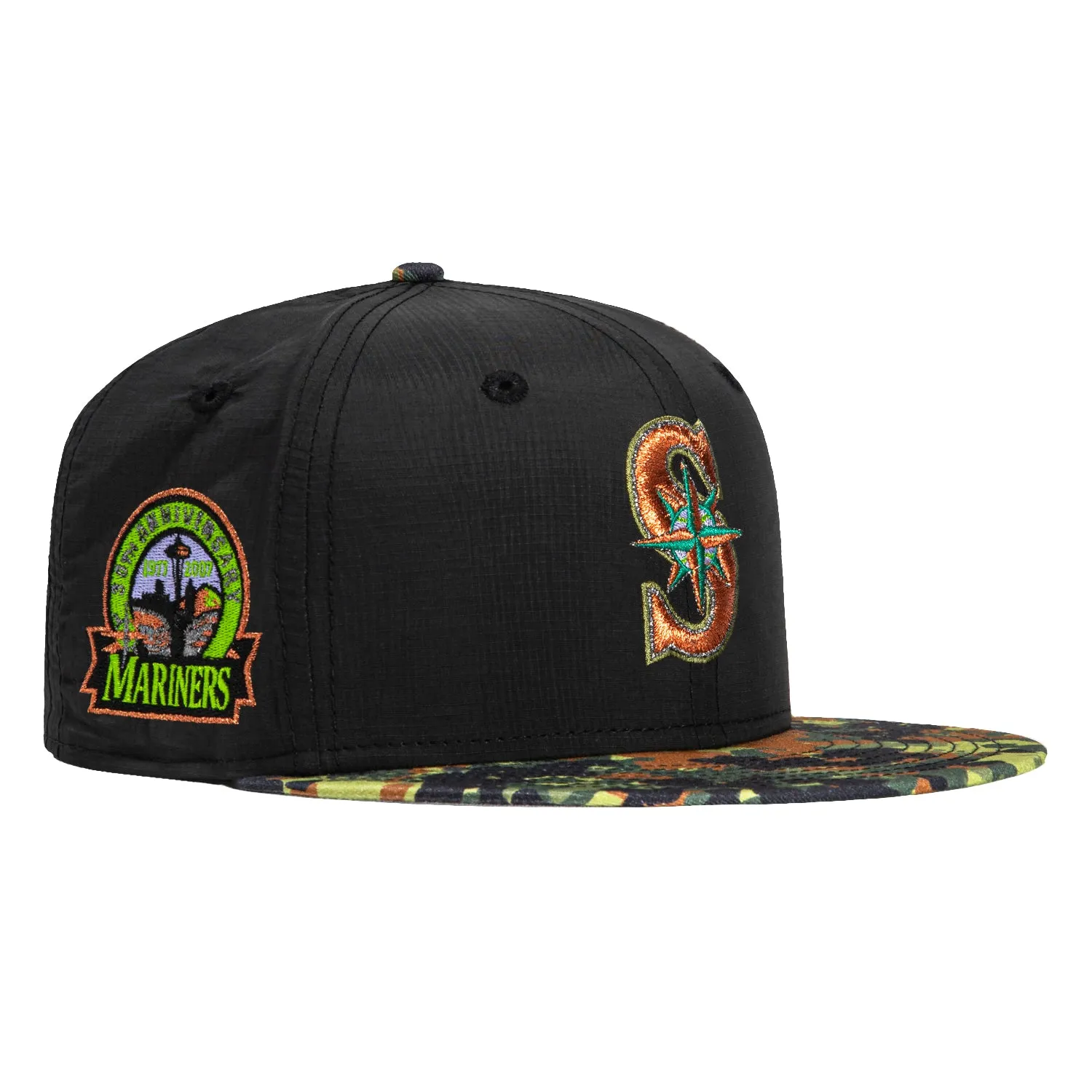 New Era 59Fifty Outdoors Seattle Mariners 30th Anniversary Patch Hat - Black, Camo