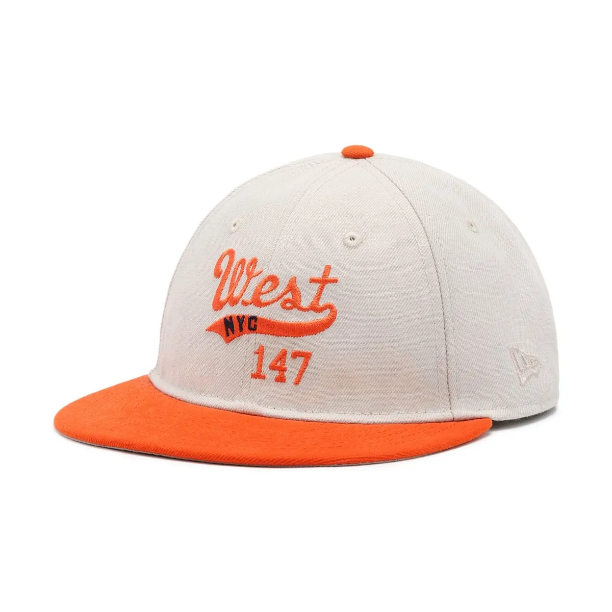 New Era X West NYC 9FIFTY RC Retro Crown Stone/Orange Core Logo Snapback