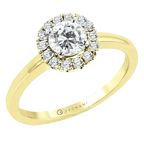 NGR108 Engagement Ring in 14k Gold with Diamonds