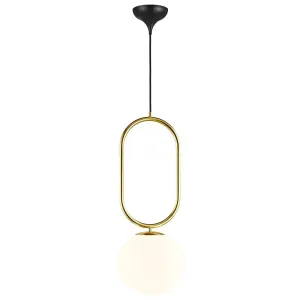 Nordlux Shapes 22 Pendant Brass Metal/Opal Glass E27