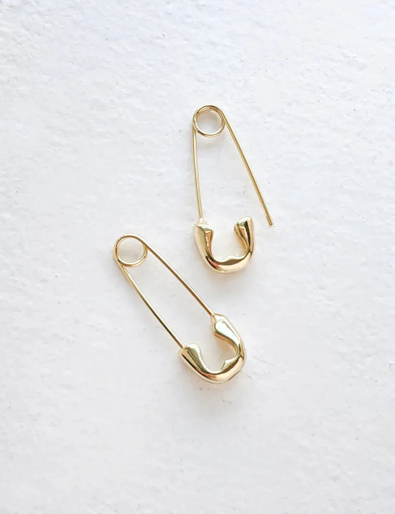 Nuance Gold-Filled Safety Pin Earrings