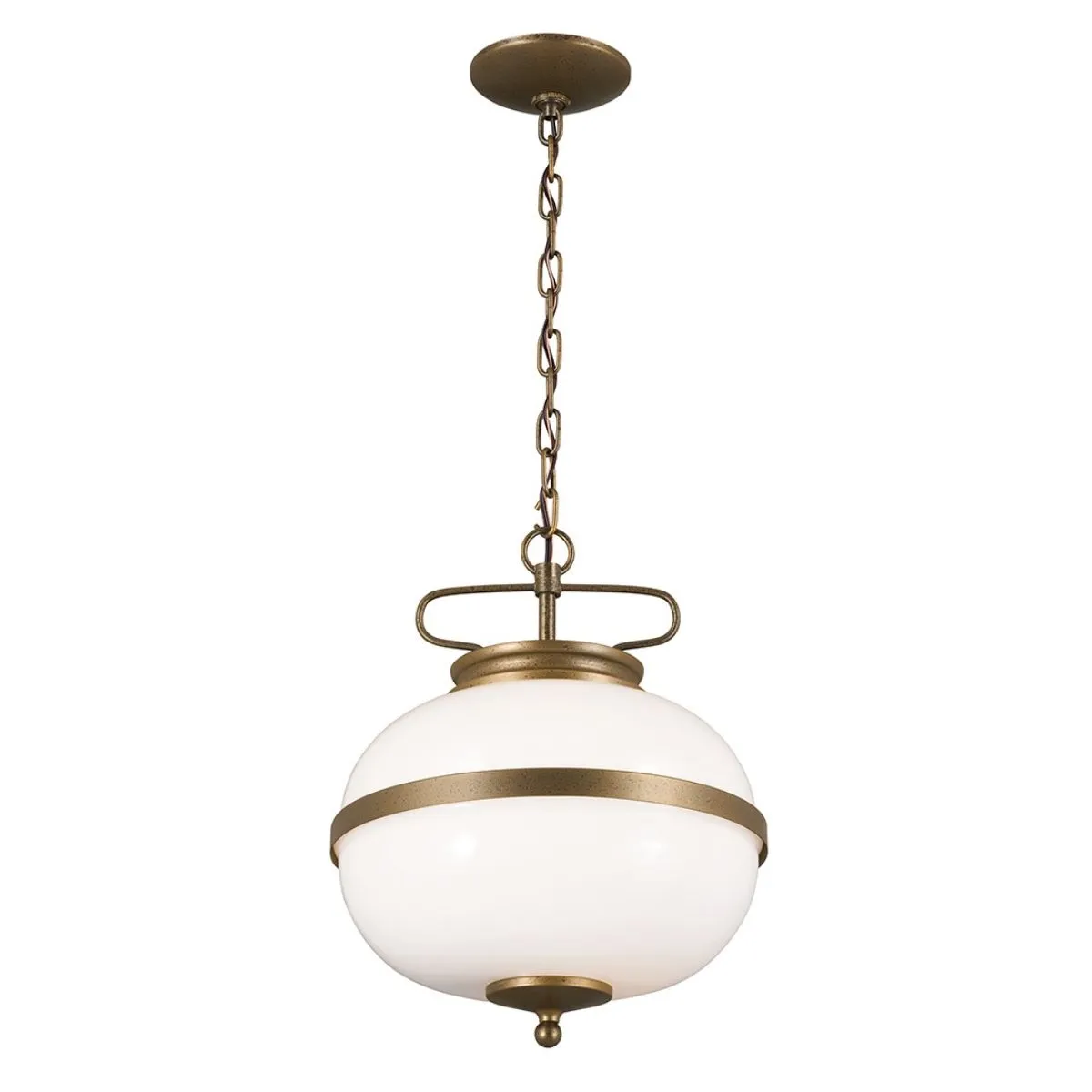 Opal 12 in. 2 lights Pendant Light Bronze finish