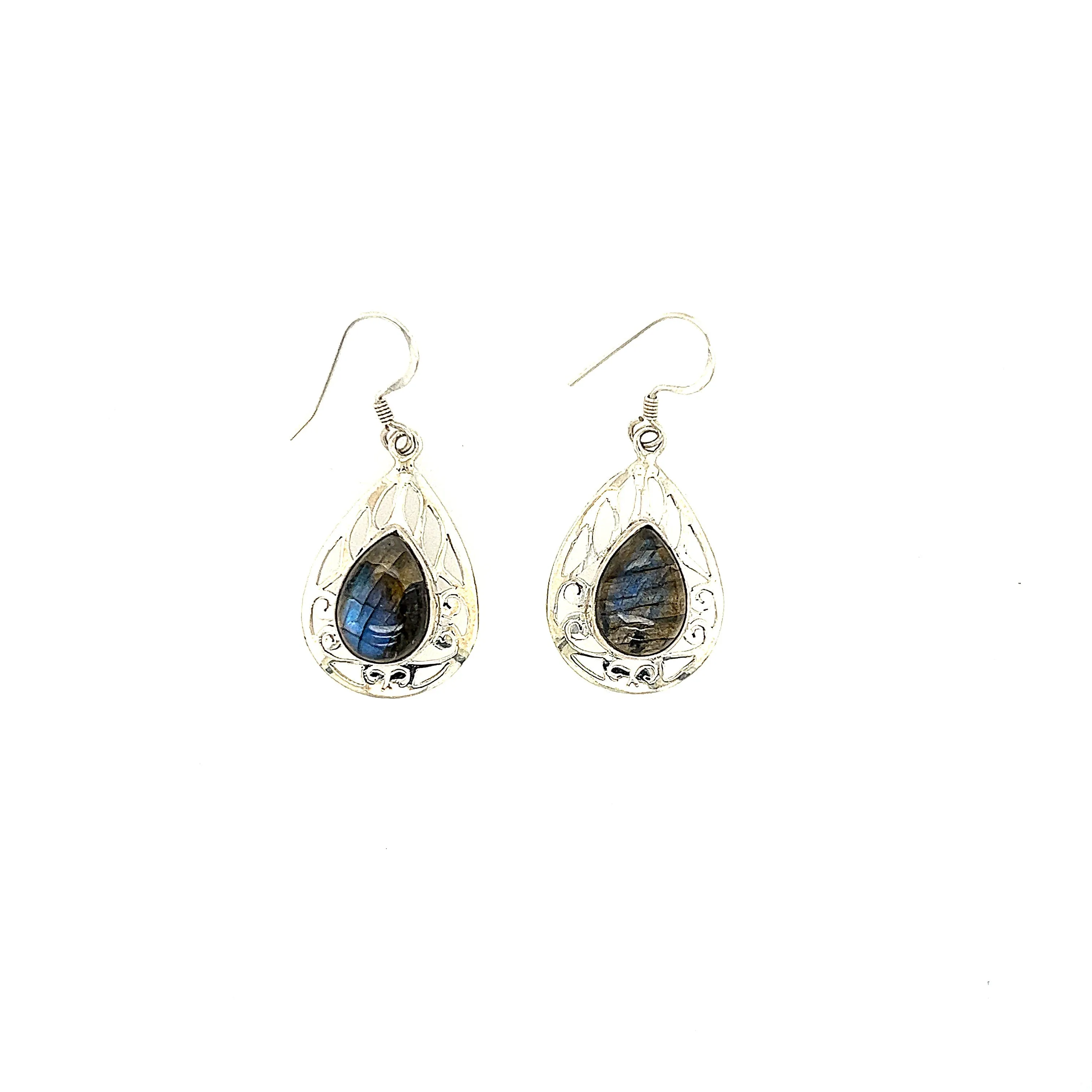 P185 Abalone Shell Drop Cut Post Earrings