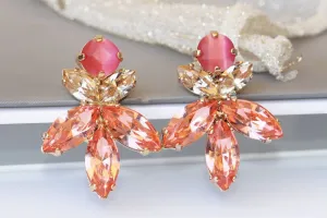 PEACH LARGE STUDS