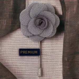 Peluche Brawny Delicacy Grey Brooch Lapel Pin