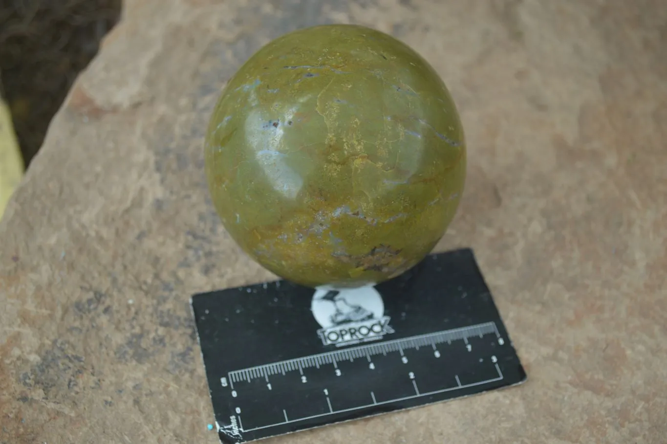 Polished Green Opal Spheres  x 3 From Madagascar