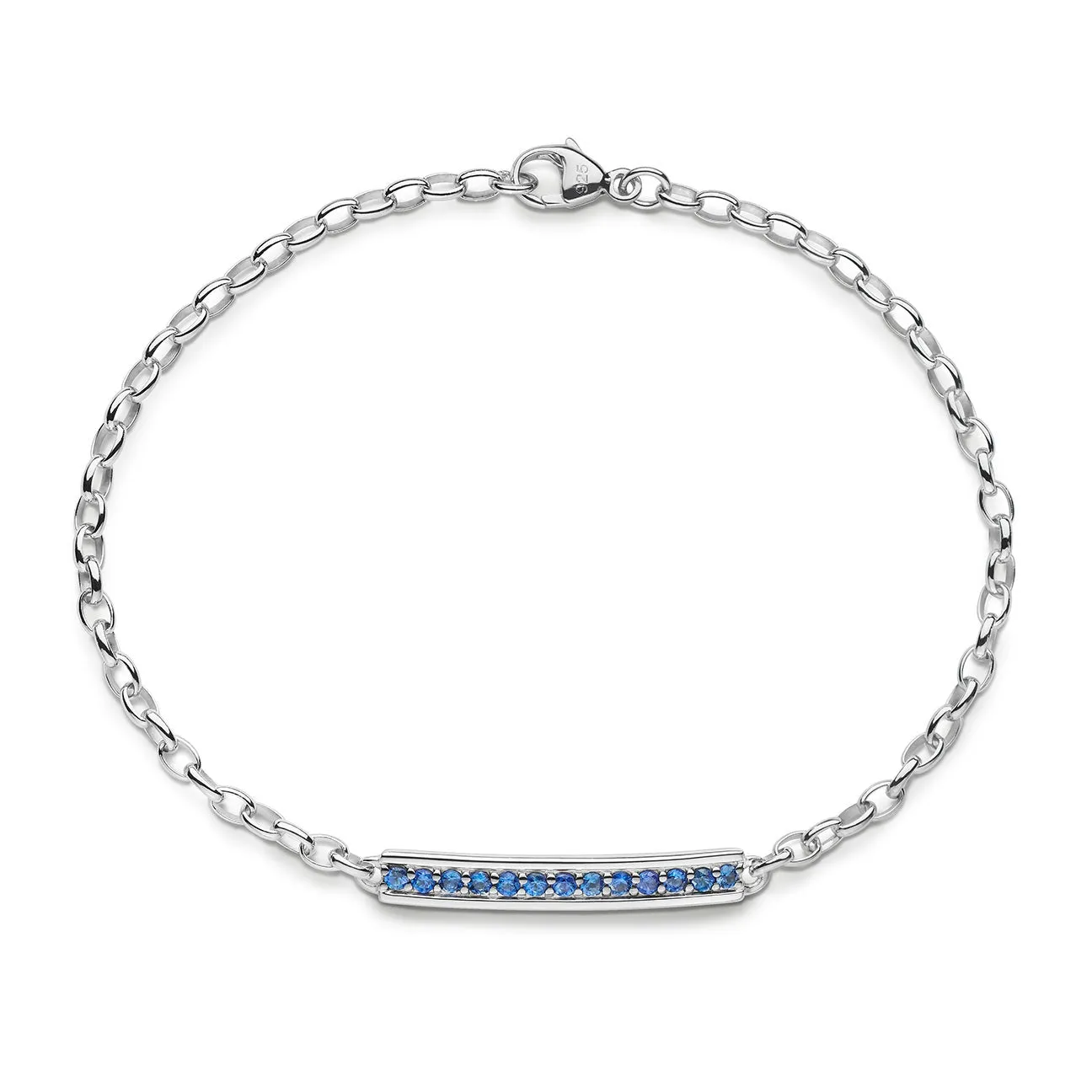 "Carpe Diem" Blue Sapphire Poesy Bracelet