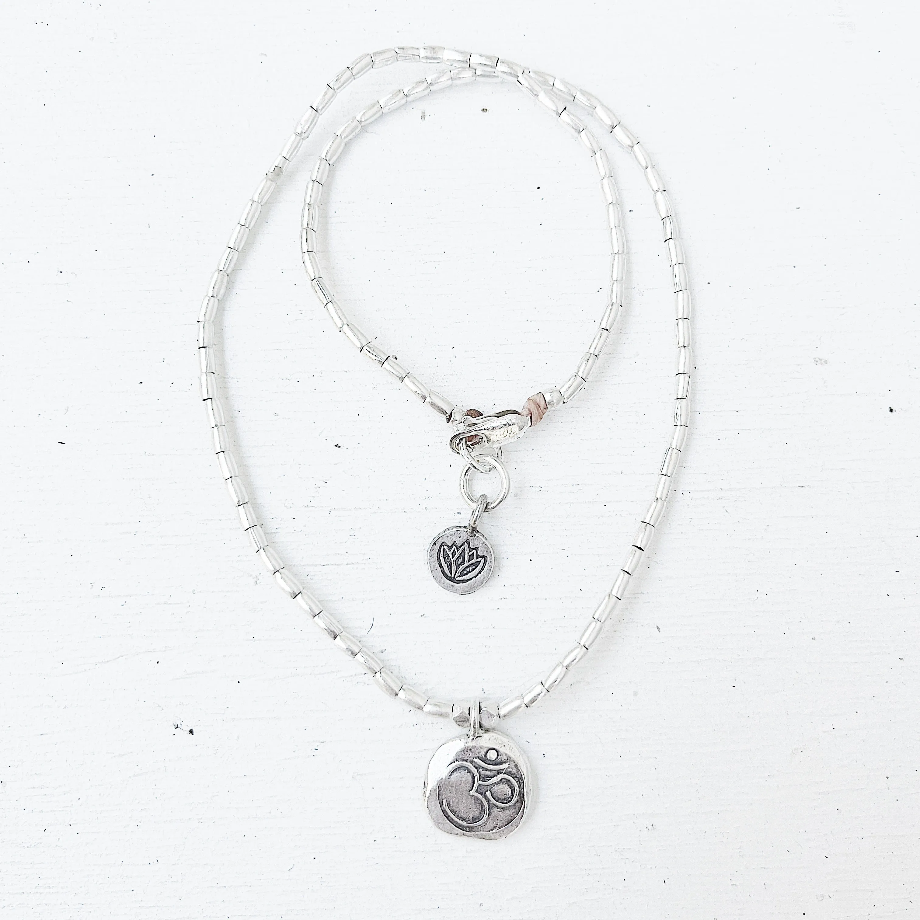 "NAMASTE" HILL TRIBE SILVER NECKLACE