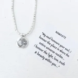 "NAMASTE" HILL TRIBE SILVER NECKLACE