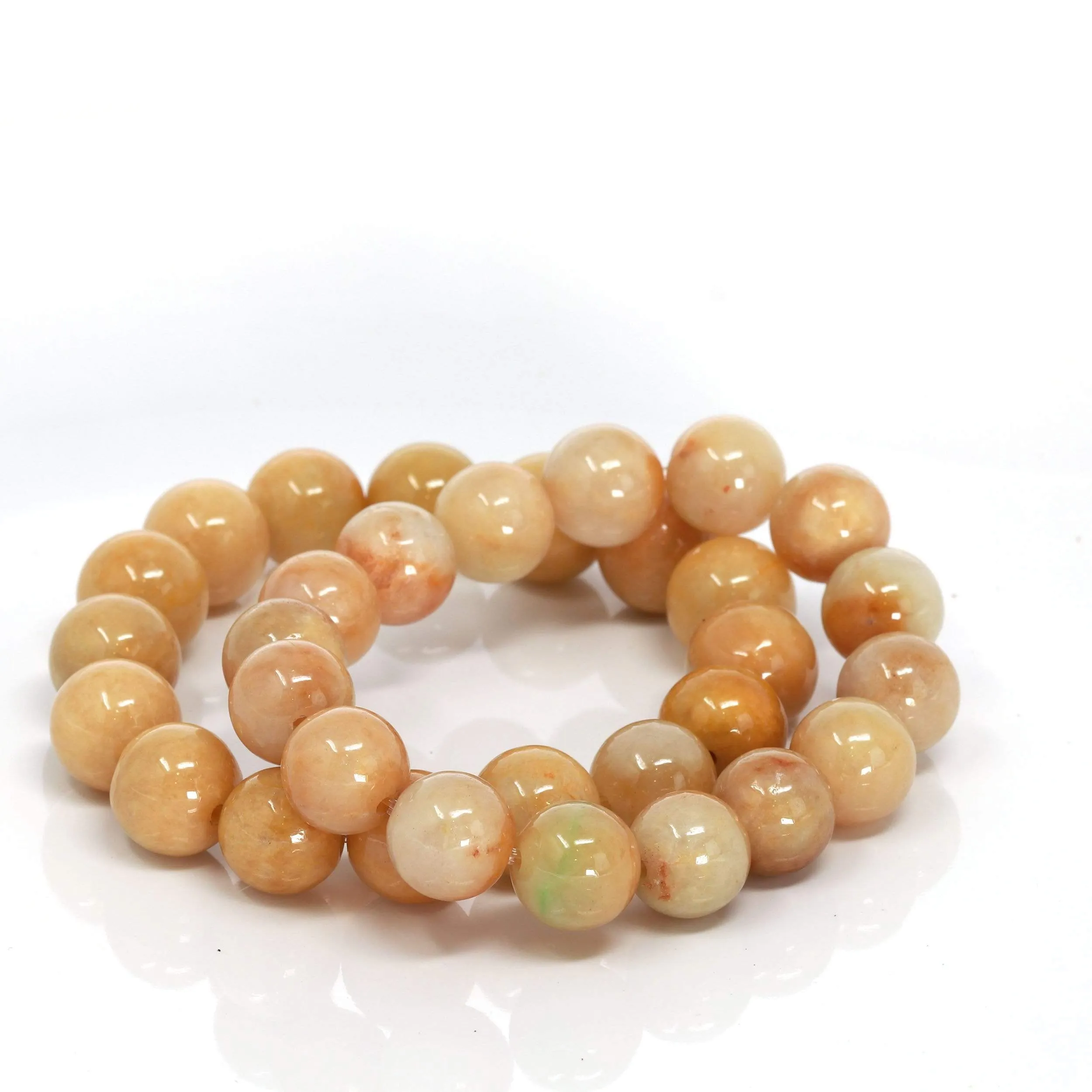 RealJade® Genuine Jadeite Jade Round Beads Bracelet ( 13 mm ) For Men