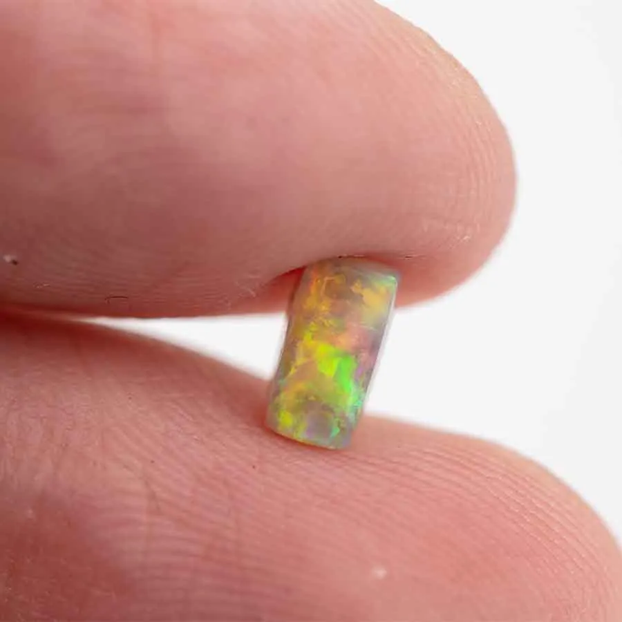 Rectangle Natural Australian Black Opal Loose Gemstone 0.40ct