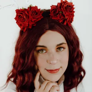 Rose Headband - Red