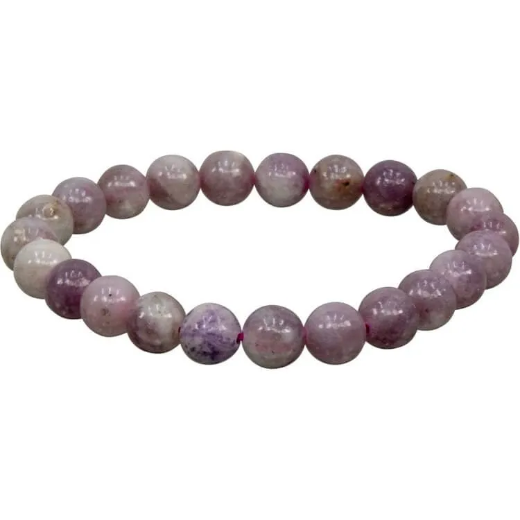 Ruby Jade 8mm Bead Gemstone Bracelet