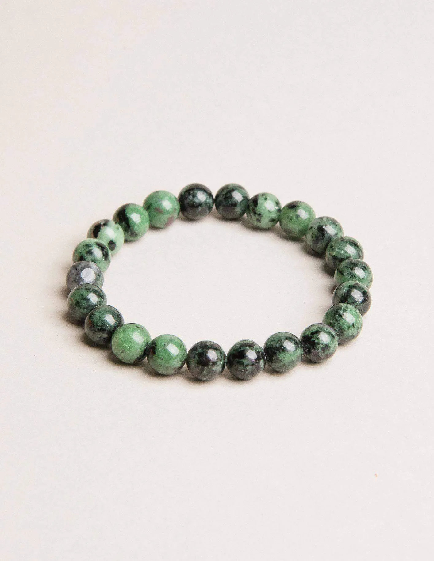 Ruby Zoisite Bead Bracelet