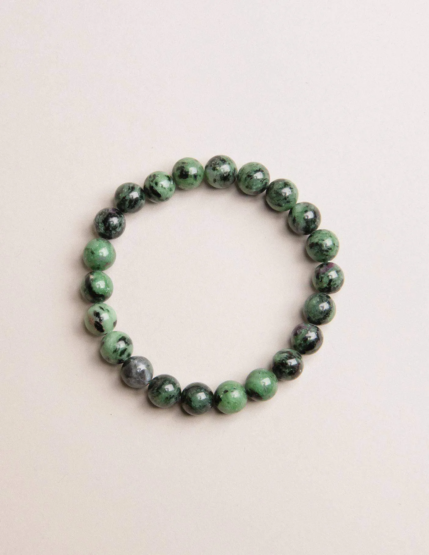 Ruby Zoisite Bead Bracelet