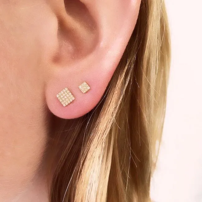 Small Square Post Earrings