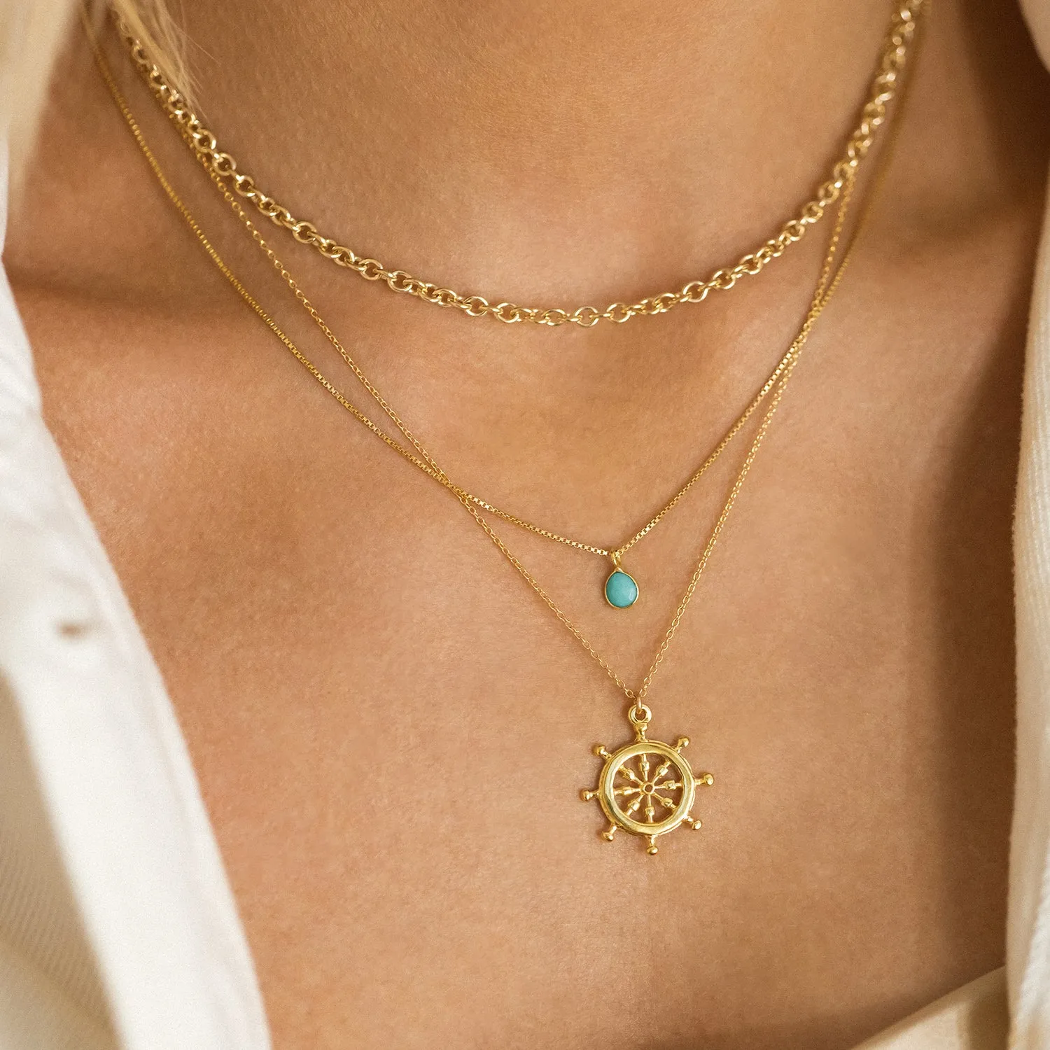 Sofia Slice Necklace | Turquoise