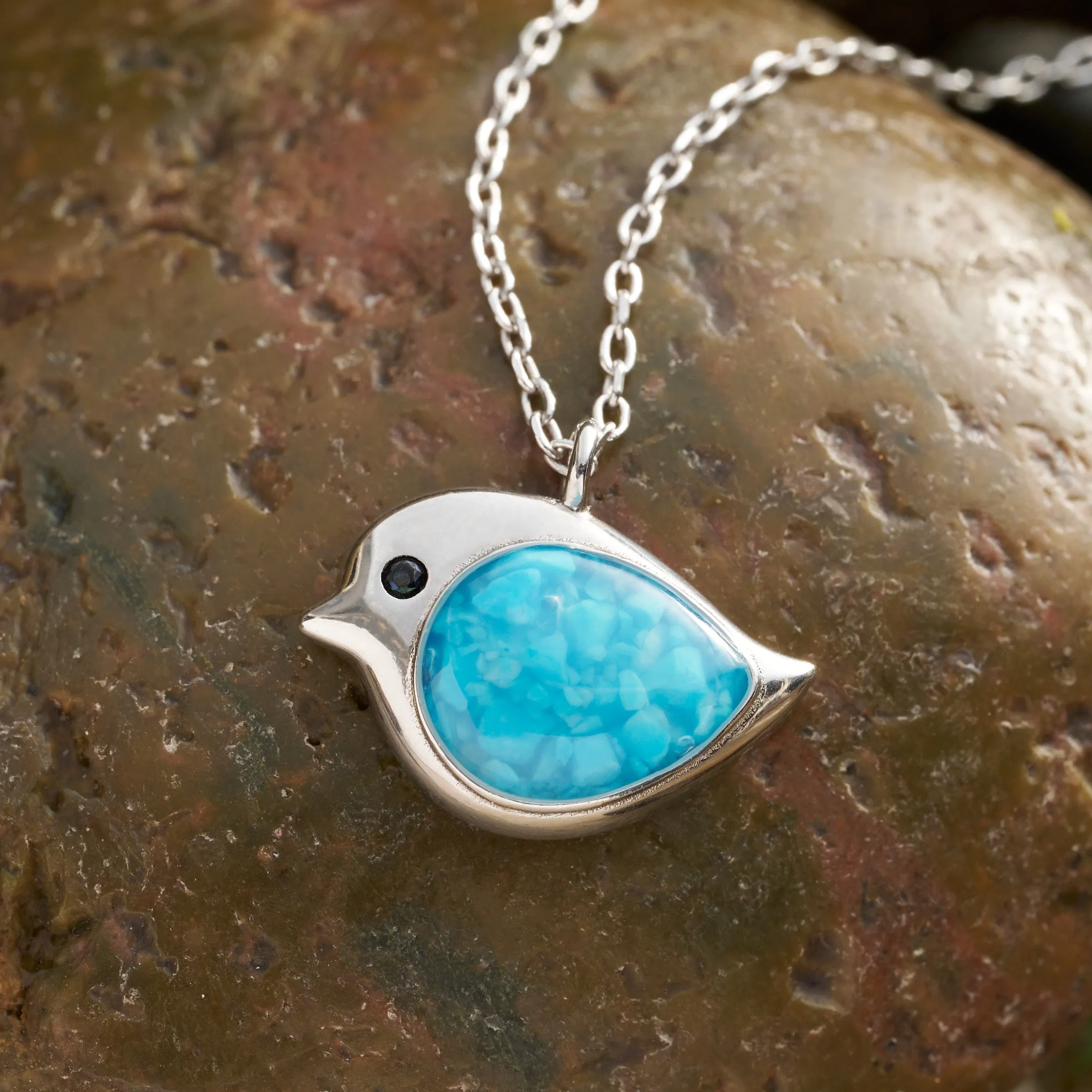 Sterling Silver Sand Birdie Necklace