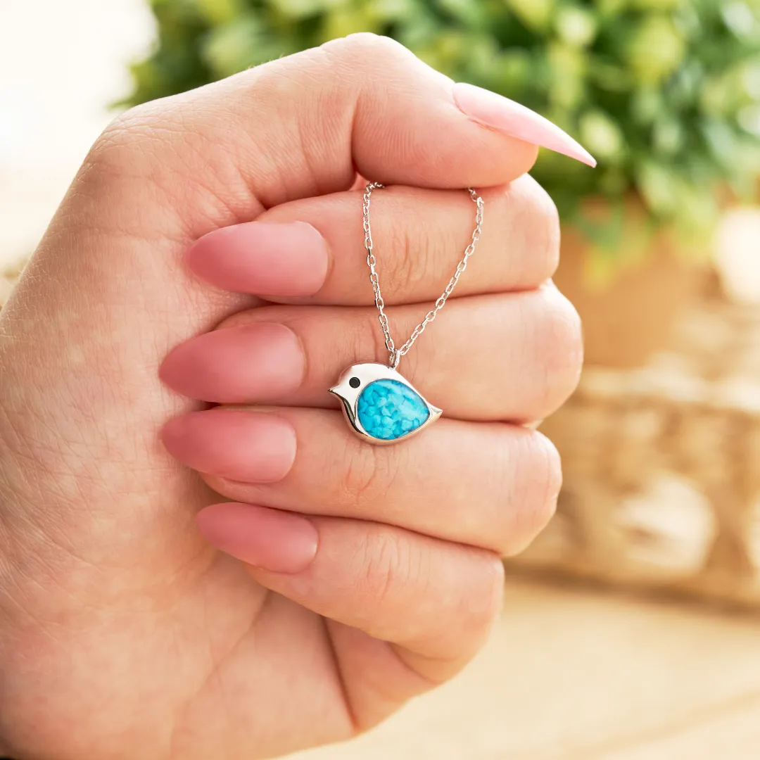 Sterling Silver Sand Birdie Necklace