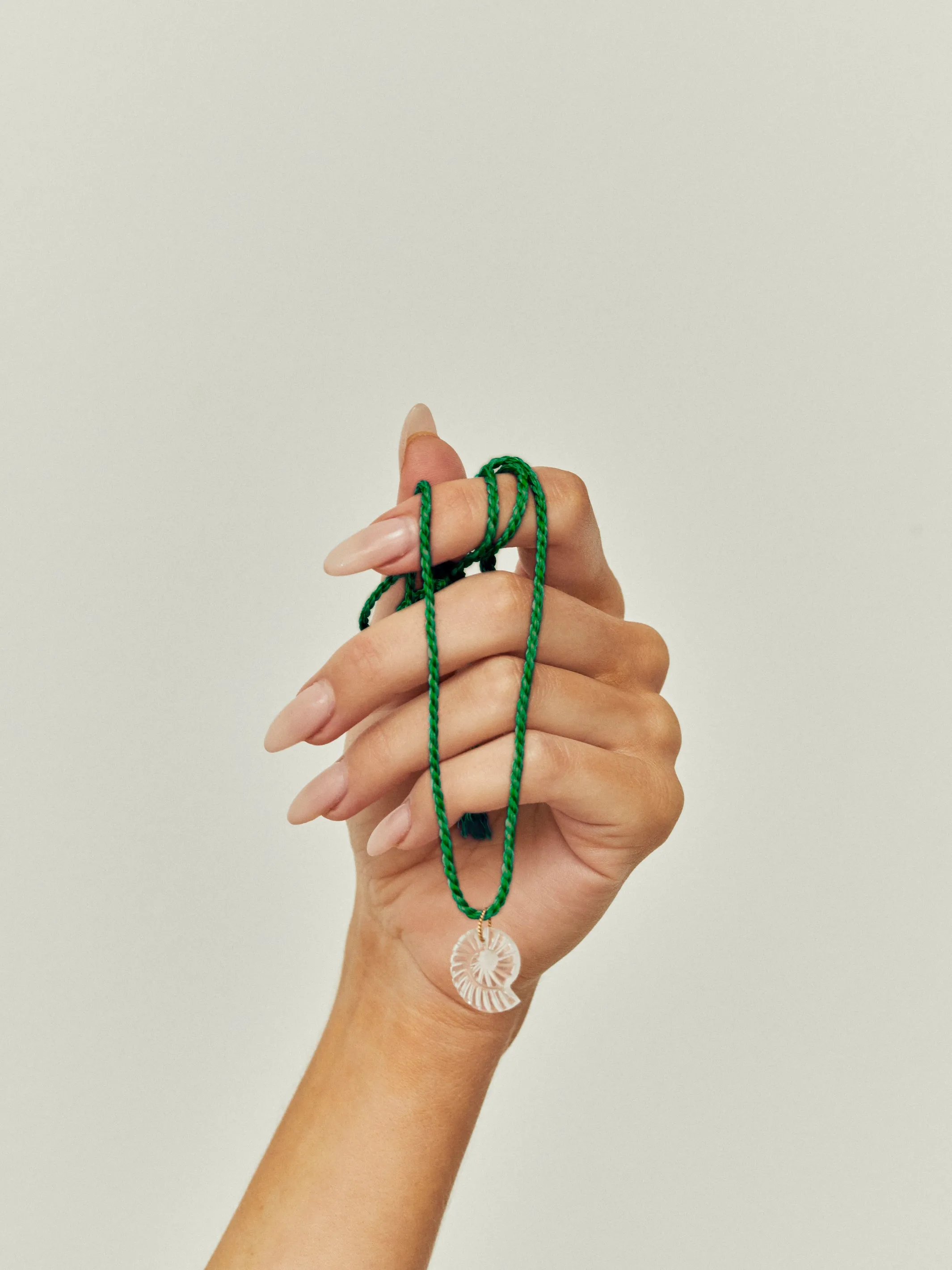 Stevie Rope Necklace Green