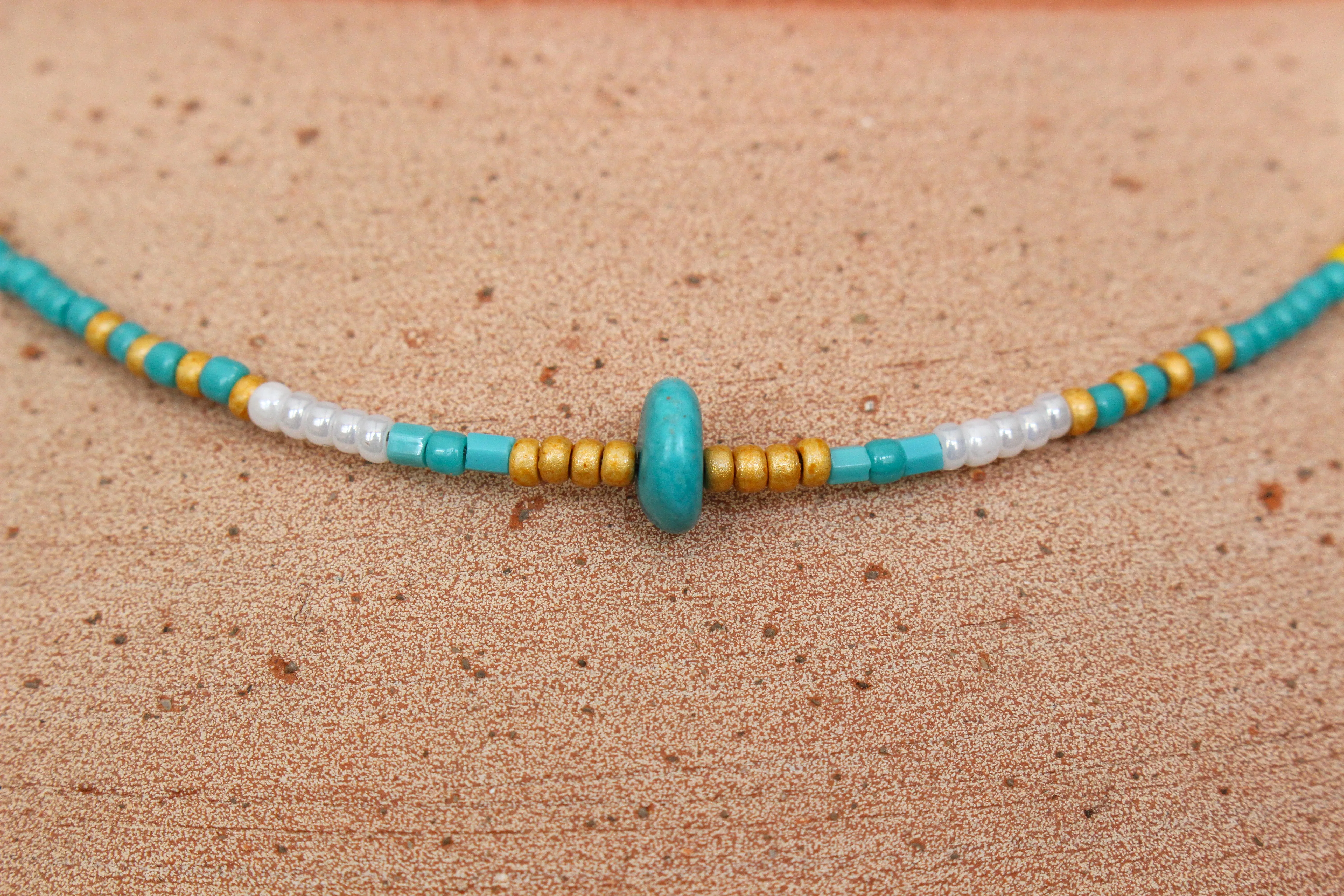 Sunny Ray Turquoise Beaded Necklace