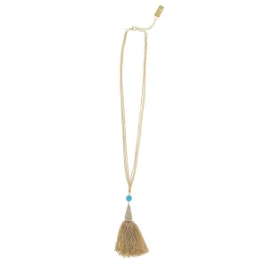 TAHITI TURQUOISE STATEMENT NECKLACE (GOLD)